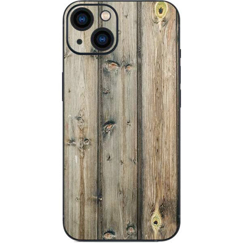 Natural Weathered Wood iPhone 15 Plus Skin