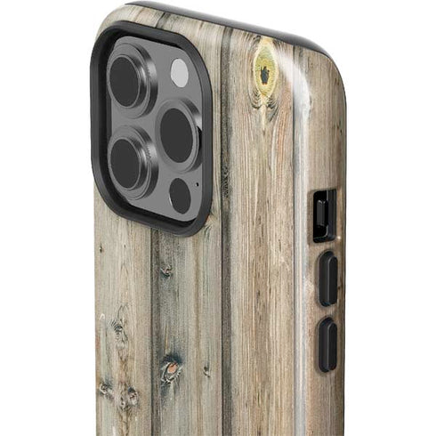 Natural Weathered Wood iPhone 15 Pro Impact Case