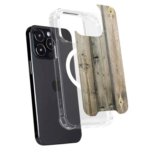 Natural Weathered Wood iPhone 15 Pro Max MagSafe Case