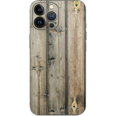 Natural Weathered Wood iPhone 14 Pro Max Skin