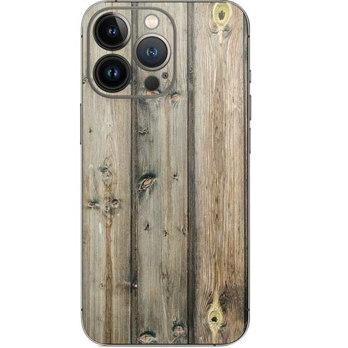 Natural Weathered Wood iPhone 15 Pro Skin