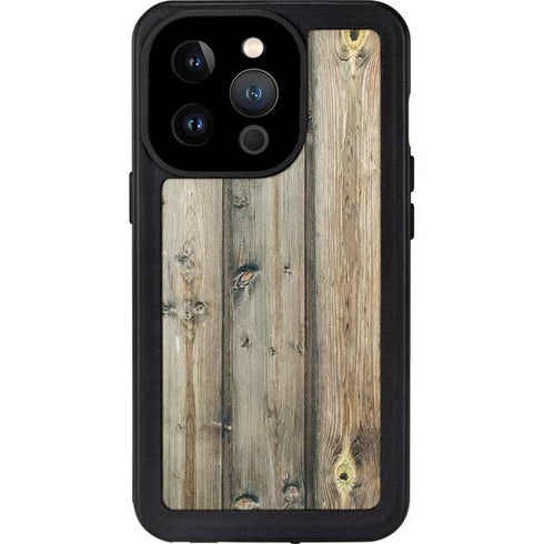 Natural Weathered Wood iPhone 14 Pro Waterproof Case