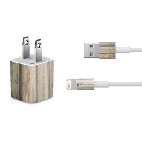 Natural Weathered Wood iPhone Charger (5W USB) Skin
