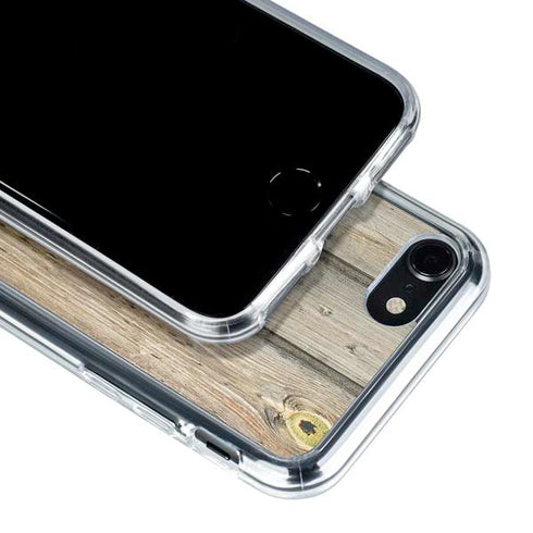 Natural Weathered Wood iPhone SE (2nd & 3rd Gen) Clear Case