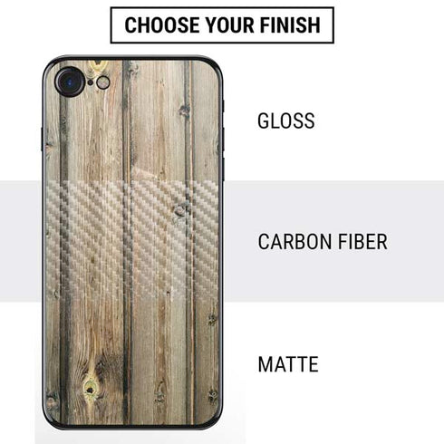 Natural Weathered Wood iPhone SE (2nd & 3rd Gen) Skin