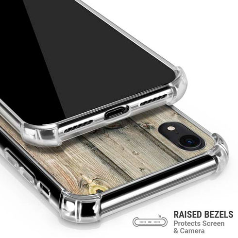 Natural Weathered Wood iPhone XR Clear Case