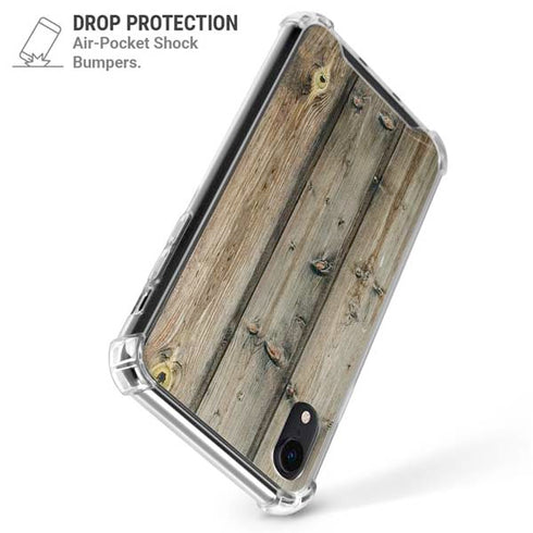Natural Weathered Wood iPhone XR Clear Case