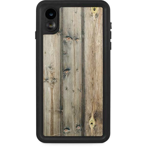 Natural Weathered Wood iPhone XR Waterproof Case