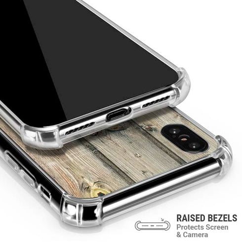 Natural Weathered Wood iPhone XS Max Clear Case