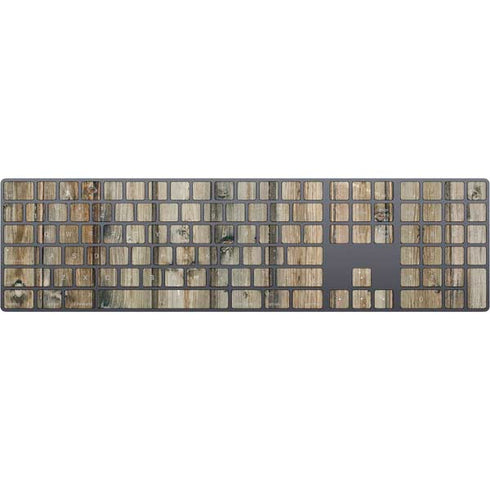 Natural Weathered Wood Magic Keyboard with Numeric Keypad Skin