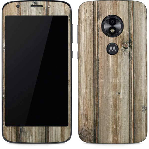 Natural Weathered Wood Moto E5 Play Skin