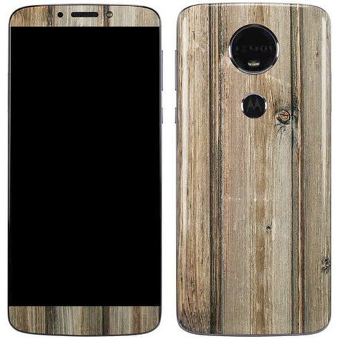 Natural Weathered Wood Moto E5 Plus Skin