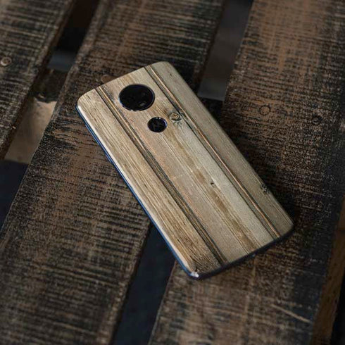 Natural Weathered Wood Moto E5 Plus Skin