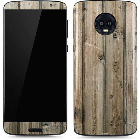 Natural Weathered Wood Moto G6 Skin