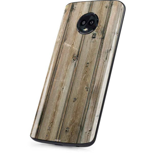 Natural Weathered Wood Moto G6 Skin