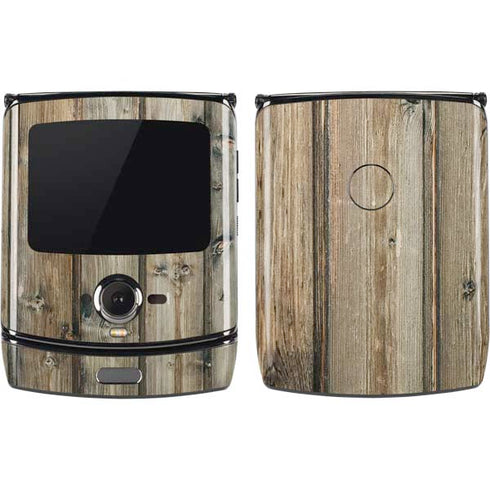 Natural Weathered Wood Motorola RAZR Skin