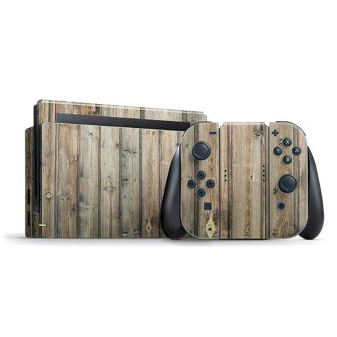 Natural Weathered Wood Nintendo Switch Bundle Skin