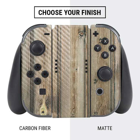 Natural Weathered Wood Nintendo Switch Bundle Skin