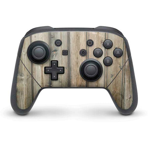 Natural Weathered Wood Nintendo Switch Pro Controller Skin