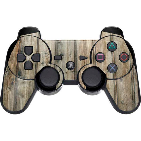Natural Weathered Wood PS3 Dual Shock wireless controller Skin