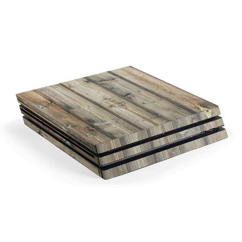 Natural Weathered Wood PS4 Pro Console Skin