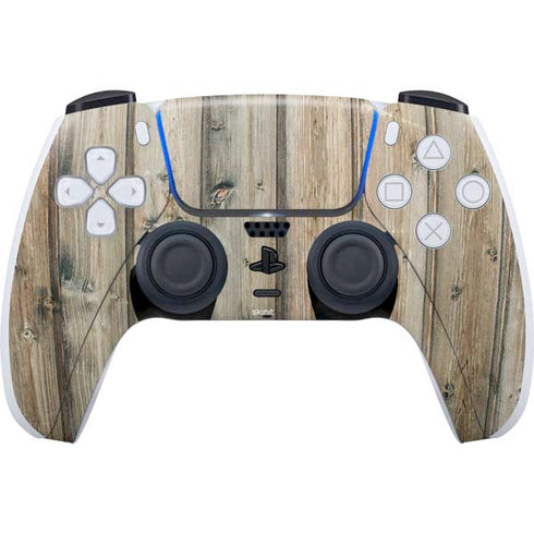 Natural Weathered Wood PS5 Controller Skin