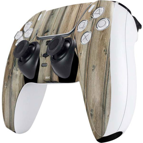 Natural Weathered Wood PS5 Controller Skin