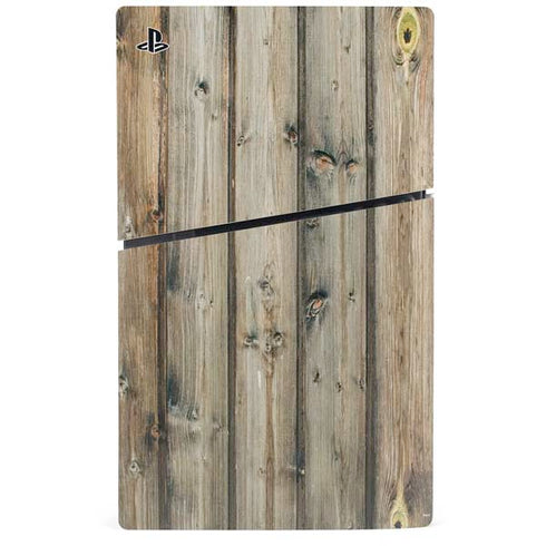 Natural Weathered Wood PS5 Slim Disk Bundle Skin