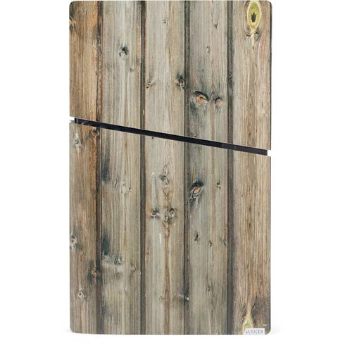 Natural Weathered Wood PS5 Slim Digital Edition Bundle Skin
