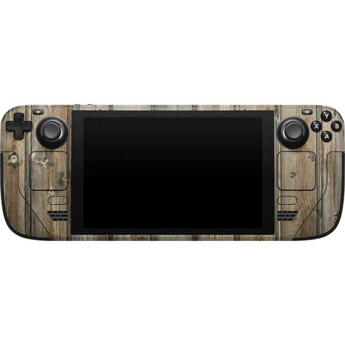 Natural Weathered Wood Steam Deck Handheld Gaming Computer Skin