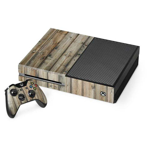 Natural Weathered Wood Xbox One Console and Controller Bundle Skin