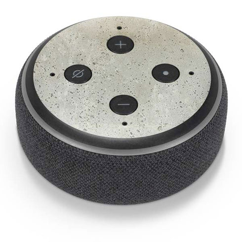 Natural White Concrete Amazon Echo Dot Skin