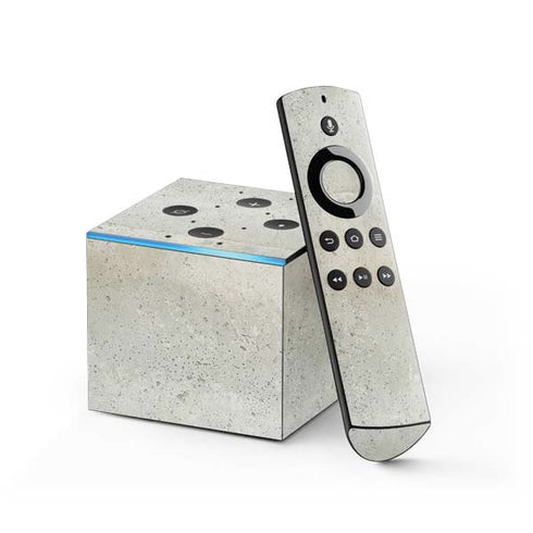 Natural White Concrete Fire TV Cube Skin