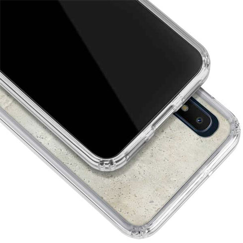 Natural White Concrete Galaxy A10e Clear Case