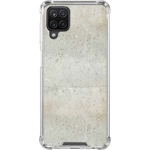 Natural White Concrete Galaxy A12 Clear Case