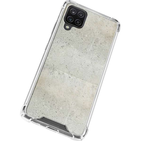Natural White Concrete Galaxy A12 Clear Case
