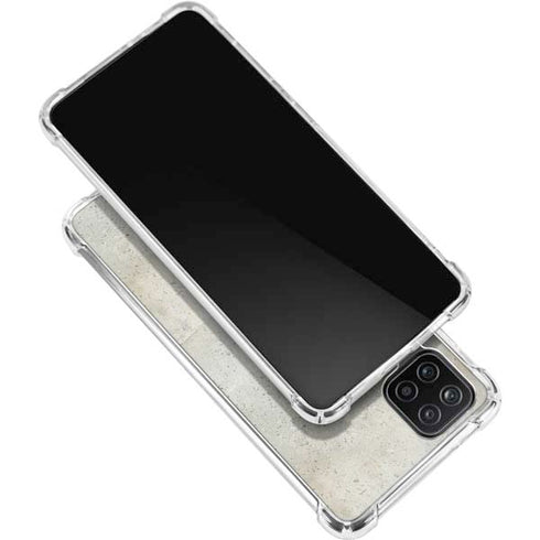 Natural White Concrete Galaxy A12 Clear Case