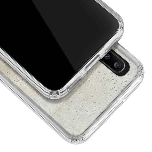 Natural White Concrete Galaxy A20 Clear Case