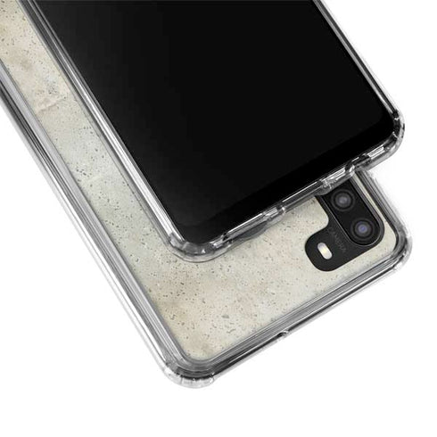Natural White Concrete Galaxy A21 Clear Case