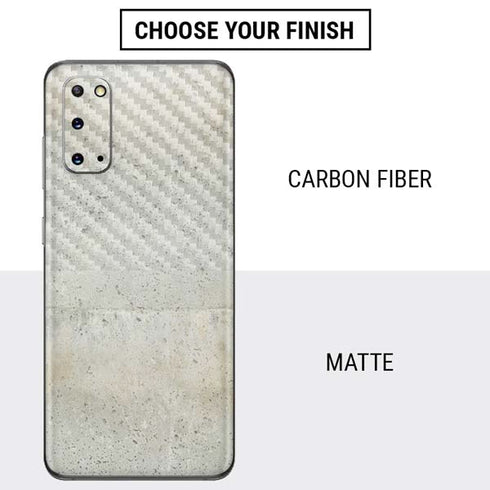 Natural White Concrete Galaxy S20 Skin