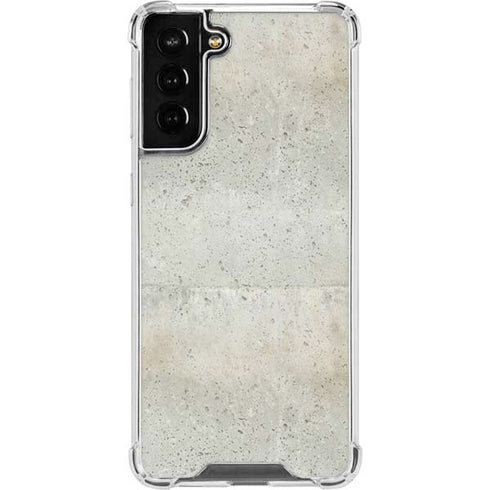 Natural White Concrete Galaxy S21 FE Clear Case