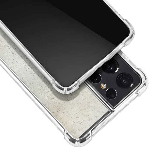 Natural White Concrete Galaxy S21 Ultra 5G Clear Case
