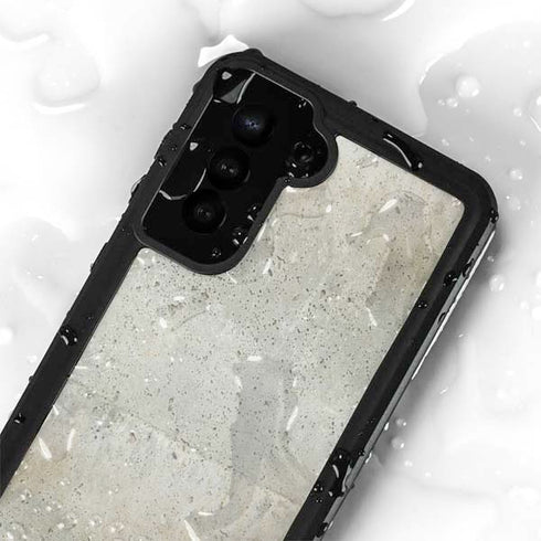 Natural White Concrete Galaxy S23 Plus Waterproof Case