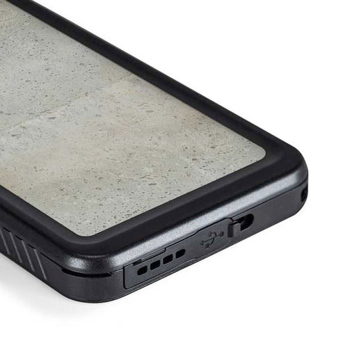 Natural White Concrete Galaxy S23 Waterproof Case