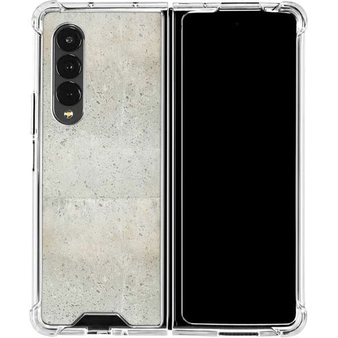 Natural White Concrete Galaxy Z Fold4 5G Clear Case