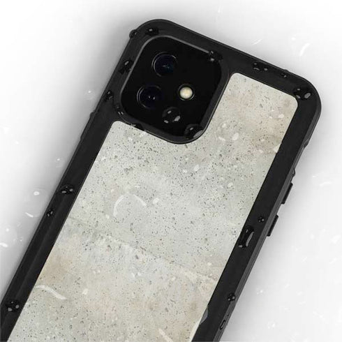 Natural White Concrete iPhone 12 Mini Waterproof Case