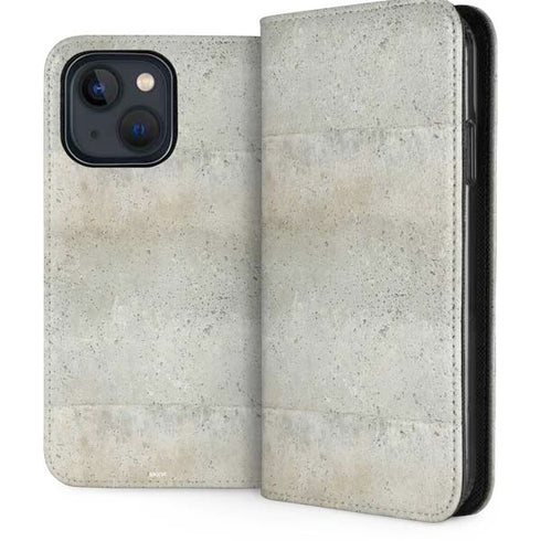 Natural White Concrete iPhone 14 Plus Folio Case