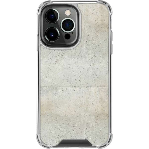 Natural White Concrete iPhone 14 Pro Clear Case