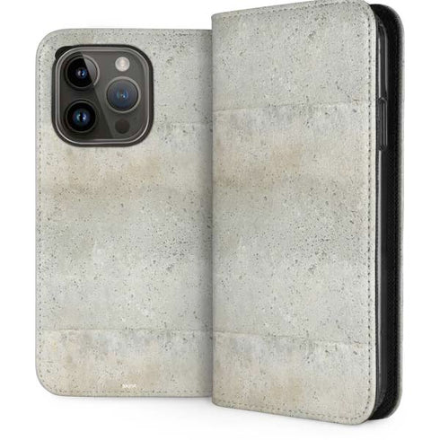 Natural White Concrete iPhone 14 Pro Folio Case