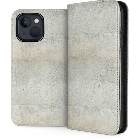 Natural White Concrete iPhone 15 Plus Folio Case